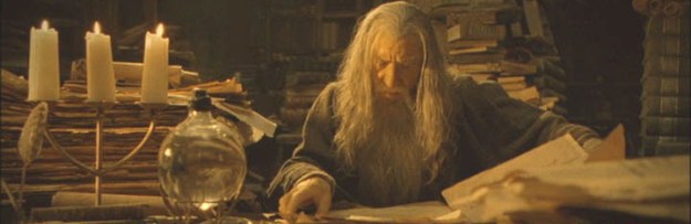 gandalf-in-library